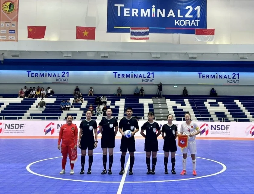 Đội tuyển futsal nữ Việt Nam đối đầu Indonesia ở lượt trận thứ 2 (Ảnh: VFF)